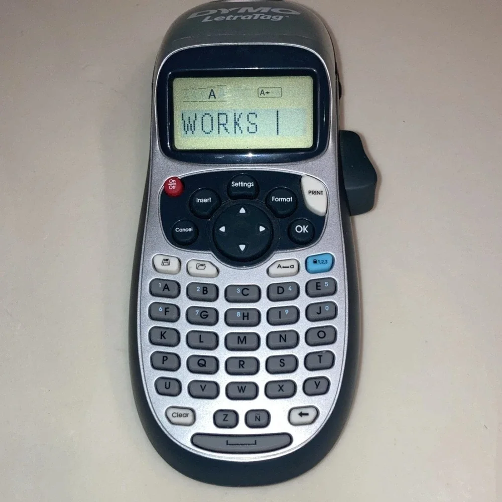 Dymo LetraTag LT-100H Handheld Label Maker Silver Gray Portable Thermal Printer